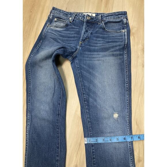 AMO Jeans Tomboy Sz 27 in Dive Bar Button Fly Fray Hem 27x25” - Picture 16 of 16